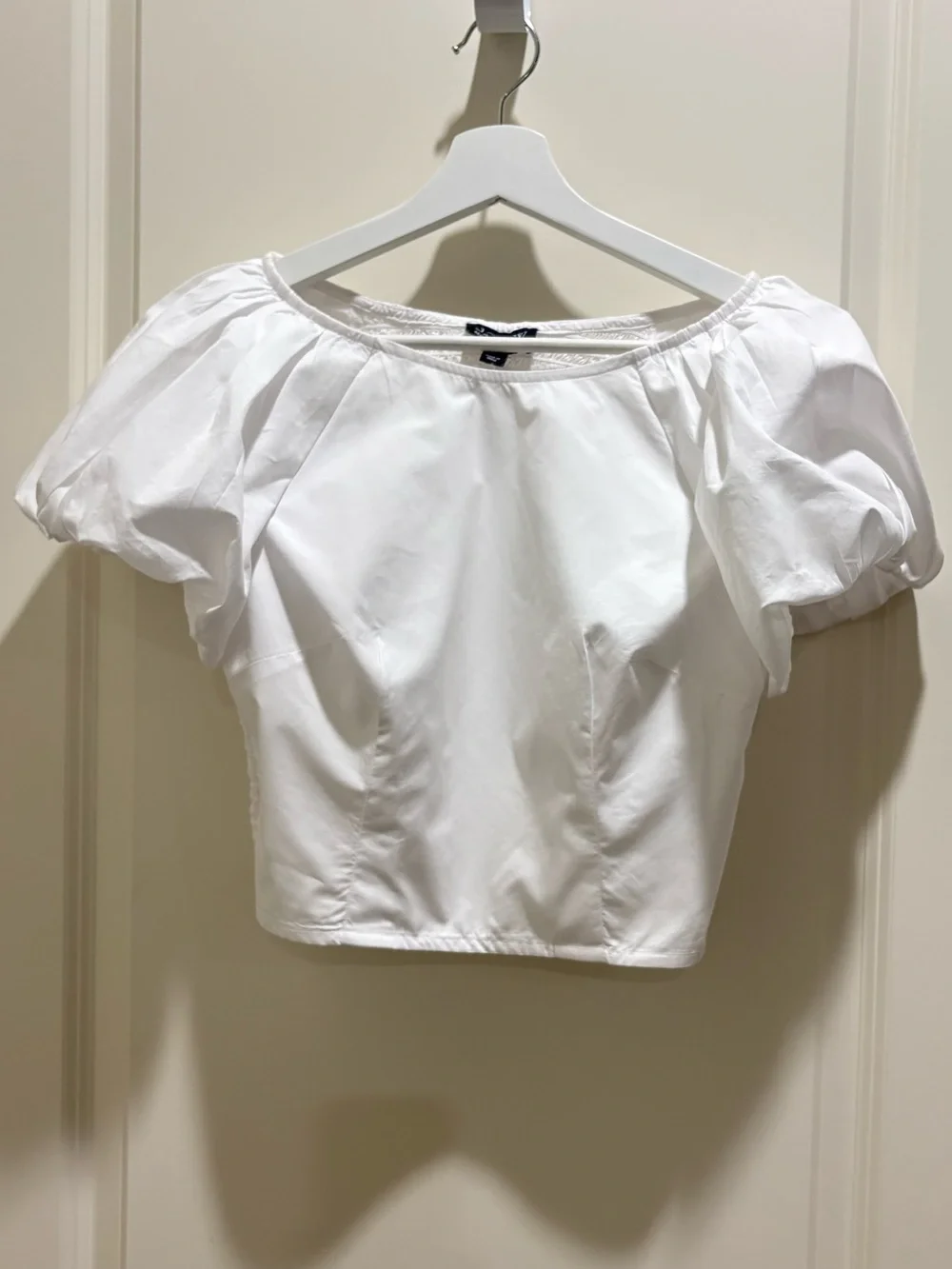 J.CREW ~ Fitted puff-sleeve top 100% cotton Size 2
